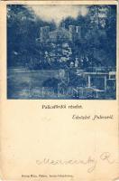 1900 Palicsfürdő, Palic; részlet, fürdő, park König Riza kiadása / spa, park (ázott sarkak / wet corners)