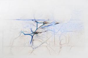 Olvashatatlan jelzéssel: Pszichoanalízis VIII, 1987. Monotípia, papír. 28,5x45 cm