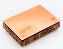 Iparművész doboz fa betéttel, 12x16,5 cm