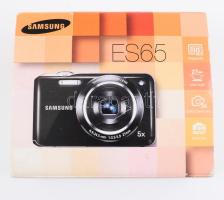 Samsung ES65 fényképezőgép, dobozában, leírással