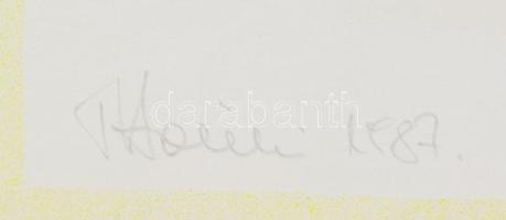 Olvashatatlan jelzéssel: Pszichoanalízis VII, 1987. Monotípia, papír. 28x42 cm