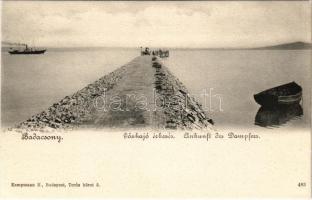Badacsony, Gőzhajó érkezése. Kampmann H. kiadása