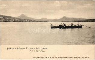 Balaton, Halászat III. rész, a háló kivetése. Ellinger Ede fényképész kiadása