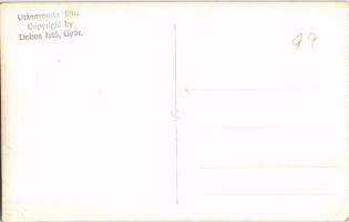 Győr, díszmagyarban, ünnepség. Dobos photo (ragasztónyom / glue mark)