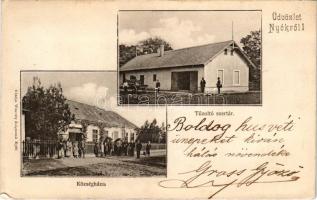 1904 Kápolnásnyék, Nyék; Tűzoltó szertár, községháza; Wessely Zsigmond kiadása (EK)