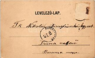 1901 Kápolnásnyék, Nyék; református templom, vasútállomás, községháza. Bartos M. kiadása (Rb)