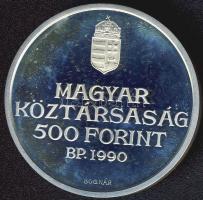 1990. 500Ft Ag "Kölcsey Ferenc" T:PP Csak 5000db!
