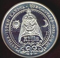 1993. "Attila, Isten kardja" Ag emlékérem 31,103g 1oz. T:PP