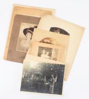 cca 1915-1935 Hölgyeket ábrázoló fotók, össz. 10 db, változó méretben és állapotban, max. 32,5x25 cm-ig