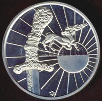 1993. "Attila, Isten kardja" Ag emlékérem 31,103g 1oz. T:PP