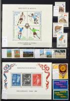 Szép színes tartalmas vegyes külföldi modern anyag 30 fekete lapos A4 berakóban sok tengerentúlival,...