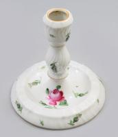 Herendi bécsirózsa mintás gyertyatartó, jelzett, hibátlan, m: 14,5 cm