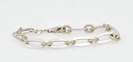 Ezüst (Ag) karlánc, jelzett, 13,8g 19,5 cm