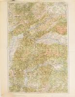 cca 1920 Besztercebánya (Banská Bystrica) és Szávaszentdemeter (Sremska Mitrovica) környékének térképe (2 db), 1 : 200.000, lapszéli sérülésekkel, feltekerve, 61,5x47 cm és 67x48 cm