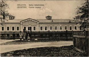 1915 Deliatyn, Delatyn; Saliny (skladownia) / salt factory, storage + "M. kir. IV/30. népfelkelő hadtápzászlóalj 3. század" (EK)