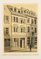 Beethoven-emlékmappa, 21 db számozott képtábla, helyenként kisebb lapszéli foltokkal, ázásnyomokkal,...