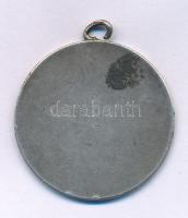 Franciaország 1900 k. Könyöklő nő, egyoldalas, peremén jelzett Ag emlékérem füllel. Szign.: Henri Du...