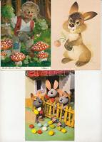 14 db MODERN rajzfilm és bábfilm figurás képeslap / 14 modern cartoon and puppet figure postcards
