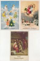 5 db RÉGI karácsonyi üdvözlő képeslap / 5 pre-1945 Christmas greeting postcards