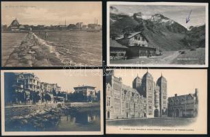20 db RÉGI külföldi város képeslap, főleg megíratlan / 20 pre-1945 foreign town postcards, mainly unused