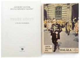 Zakar András: Teleki Pál halála. Legújabb adatok gróf dr. széki Teleki Pál haláláról. Összegyűjtötte: - - . Bécs, 1983, Eola, 276 p. Kiadói papírkötés. + Bakos István - Csicsery-Rónay István (szerk.): ,,Szobor vagyok, de fáj minden tagom!" Fehér könyv a Teleki szoborról. Bp., 2004, Occidental Press, 143+(1) p. Kiadói papírkötés.