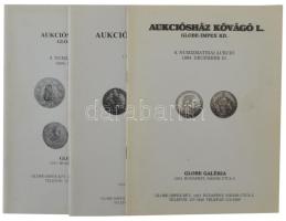 Aukciósház Kővágó L. - Globe-Impex Kft. 16db árverési katalógusa, mind különféle