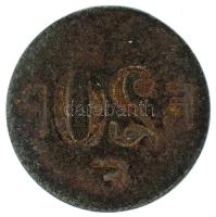 1900-1918 k. Budapest "Fővárosi Pavilon" 20f névértékű Fe bárca (23mm) T:VF