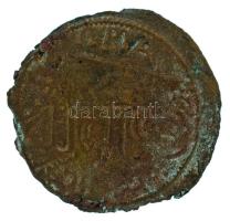 1172-1196. Rézpénz Cu "III. Béla" T:F patina, hajlott, hulámos lemez, ph. Hungary 1172-1196. Copper Coin Cu "Béla III" C:F patina, bent and wavy coin, edge error Huszár: 72., Unger I.: 114.
