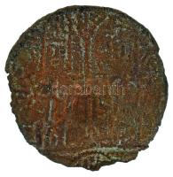 1172-1196. Rézpénz Cu "III. Béla" T:F patina, hajlott, hulámos lemez, ph.
Hungary 1172-11...