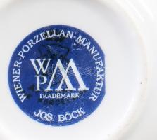 Wiener Porzellan 2 darab egyszemélyes reggeliző készlet, csésze alátéttel és desszertes tányér, jelz...