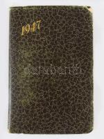 1947 dr. Marsall Ferenc háborús bűnökkel vádolt főszolgabíró, Marsall László költő és műfordító édesapjának autográf bejegyzései zsebnaptárban