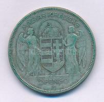 1930. 5P Ag "Horthy jobbra" T:VF,F patina
Adamo P8