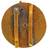 1961. "Lövészbajnok" aranyozott és zománcozott fém jelvény (36mm) T:AU