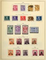 1888-1944 Gyűjtemény maradvány, papírfedelű előnyomott osztrák albumban