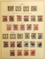 1888-1944 Gyűjtemény maradvány, papírfedelű előnyomott osztrák albumban