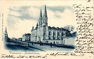 1900 Temesvár, Timisoara; Józsefvárosi zárda és templom. Králicsek Béla kiadása / Josefstädter Kloster / Iosefin, nunnery and church