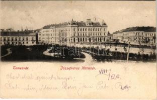 1902 Temesvár, Timisoara; Józsefváros, Küttel tér / Iosefin, square (vágott / cut)