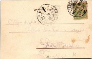 1902 Temesvár, Timisoara; Józsefváros, Küttel tér / Iosefin, square (vágott / cut)