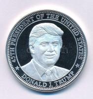 Amerikai Egyesült Államok 2017-2021. "Donald J. Trump" kétoldalas, jelzett Ag emlékérem ka...