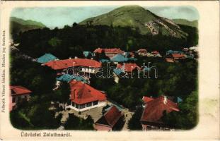 1909 Zalatna, Zlatna; látkép. Folberth Vilmos kiadása / general view (fl)