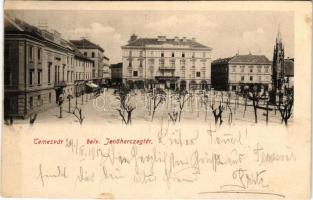 Temesvár, Timisoara; Jenő herceg tér, Temesi Agrár Takarékpénztár / square, savings bank (tűnyom / pinmark)