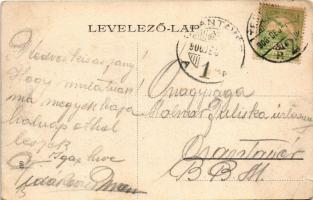 1906 Temesvár, Timisoara; Losonczy tér, Vármegyeháza / square, county hall (szakadás / tear)