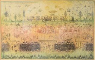 Gross Arnold (1929-2015): Beszélgetések a barátságról. Ofszet nyomat, papír, jelzett a nyomaton, üve...