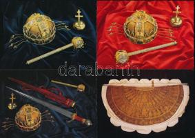 10 db MODERN koronázási ékszerek képeslap (Képzőművészeti Alap) / 10 modern Hungarian coronation jewels postcards