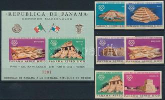 1967 Nyári Olimpia 1968, Mexikó vágott sor + vágott blokk Mi 981-986 + Mi 69