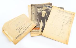 cca 1980 Az Eötvös József Gimnáziumhoz kapcsolódó tétel: Eötvös-Diák és Tantüske kiadványok, 5 db + iskolai előadással kapcsolatos vegyes iratok, "SZIGORUAN BIZALMAS" feliratú borítékban