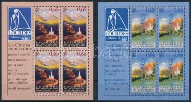 2008 Az első lourdes-i jelenések 150. évfordulója 2 db kisív sorban Mi 1611-1612