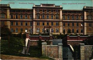 1915 Fiume, Rijeka; Accademia Nautica. Ad. Krichhoffer &amp; Co./ Állami tengerészeti akadémia / Maritime academy (EM)