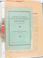 cca 1920-1940 Hódmezővásárhely, vegyes iratok, okmányok: iskolai bizonyítványok, háztartási (gazdasági) tanfolyam bizonyítványa, népfölkelési igazolványi lap, erkölcsi bizonyítvány, stb., mappában