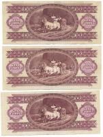 1992. 100Ft (3x, egyiken nyomdai festékfoltok) T:F
Adamo F38